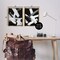 Stupell Industries Abstract Lines White on Black 2 pc Framed Floater Canvas Wall Art Set Design by Susan Jill